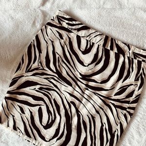 LOFT Zebra Print Mini Skirt